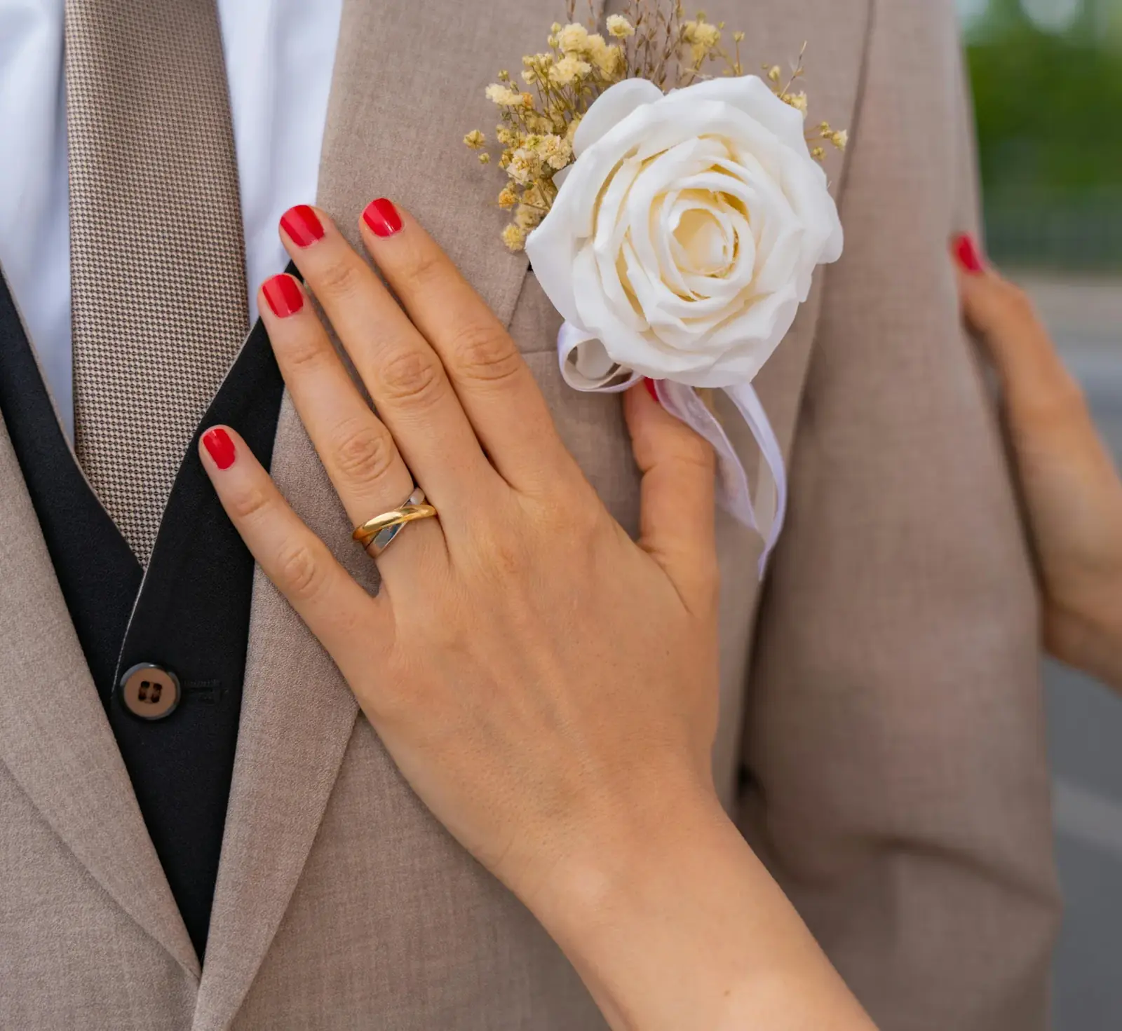A groom’s suit tailored at CleanMeNow